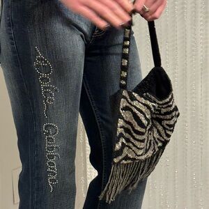 dolce & gabbanna bedazzled logo jeans